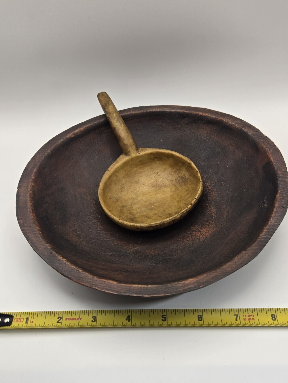 Resin Reproduction of an Early American Bowl And Kitchen Scoop